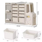 Whisen Childrens Toy Storage Cabinet, Safe, Easy-to-Clean & Versatile for Toys, Books & Clothes - Gray