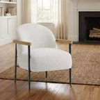 COZONY Mid-Century Modern Accent Chair, Comfortable Lounge Chair with Adjustable Feet, S-Spring Cushion for Living Room, Bedroom, Office