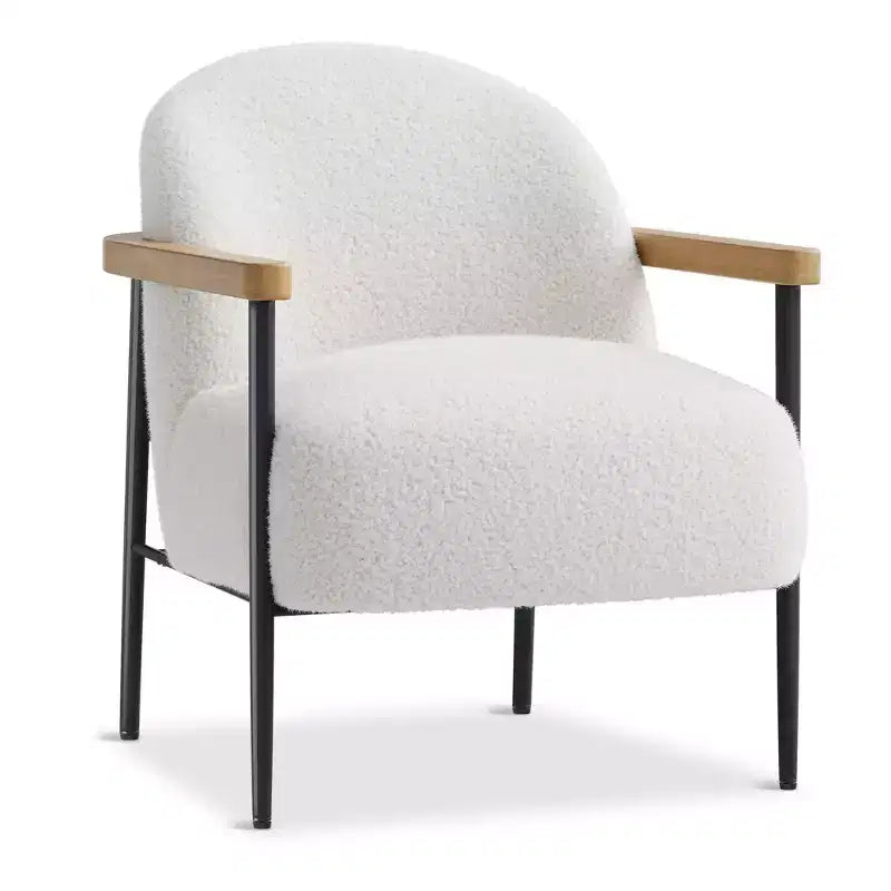 COZONY Mid-Century Modern Accent Chair, Comfortable Lounge Chair with Adjustable Feet, S-Spring Cushion for Living Room, Bedroom, Office