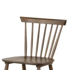 Royal Hampton Side Dining Chair Set of 2, Spindle Back, Tapered Legs, Walnut Wood