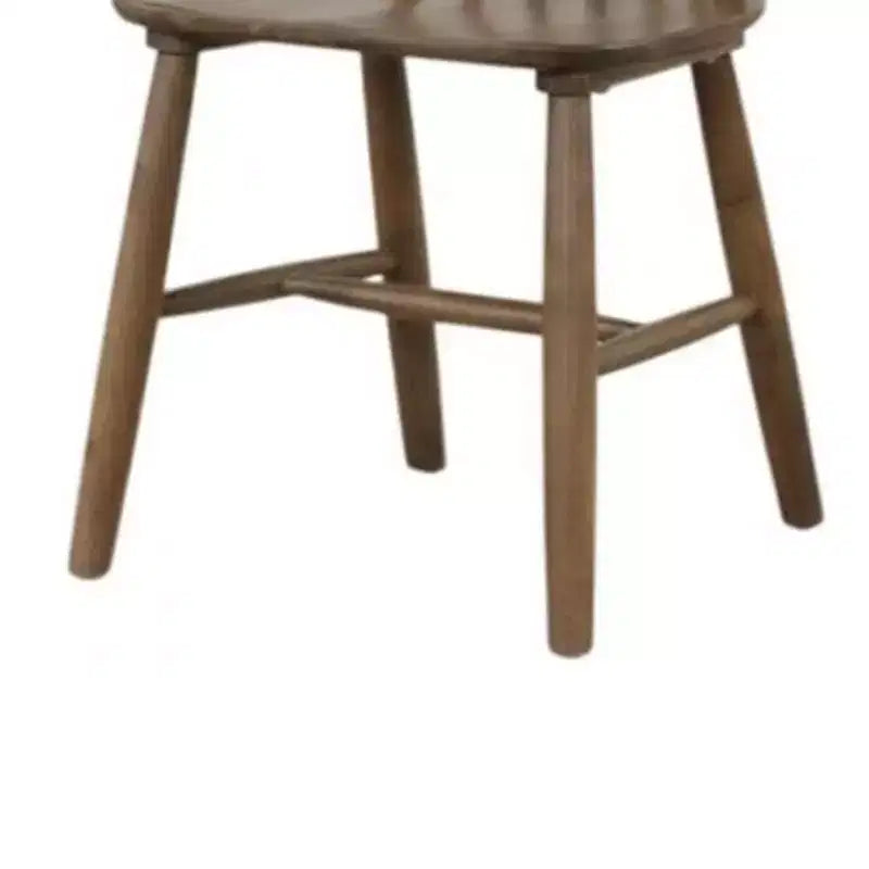 Royal Hampton Side Dining Chair Set of 2, Spindle Back, Tapered Legs, Walnut Wood
