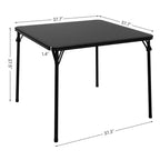 Table à manger pliable, table de jeu carrée portable de 84 cm, plateau rembourré en PU, idéale pour la famille, les fêtes, les pique-niques et les jeux.