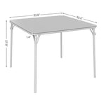 Table à manger pliable, table de jeu carrée portable de 84 cm, plateau rembourré en PU, idéale pour la famille, les fêtes, les pique-niques et les jeux.