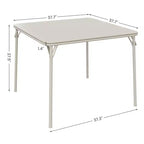 Table à manger pliable, table de jeu carrée portable de 84 cm, plateau rembourré en PU, idéale pour la famille, les fêtes, les pique-niques et les jeux.