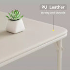 Table à manger pliable, table de jeu carrée portable de 84 cm, plateau rembourré en PU, idéale pour la famille, les fêtes, les pique-niques et les jeux.