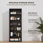 PexFix 41x31x16 Doorless Wood Bookshelf Storage Cabinet Bookcase&Office Cabinet for Kitchen Bedroom Entryway Living Room Dinning Room Black
