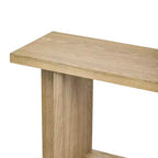 Okak Minimalist Ash Veneer Console Table with T-Shaped Legs,Modern Entryway Table Foyer Tables for Entryway,Hallway,Living Room