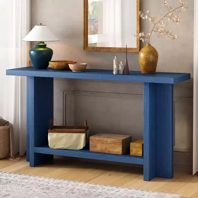 Okak Minimalist Ash Veneer Console Table with T-Shaped Legs,Modern Entryway Table Foyer Tables for Entryway,Hallway,Living Room