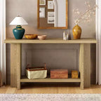 Okak Minimalist Ash Veneer Console Table with T-Shaped Legs,Modern Entryway Table Foyer Tables for Entryway,Hallway,Living Room