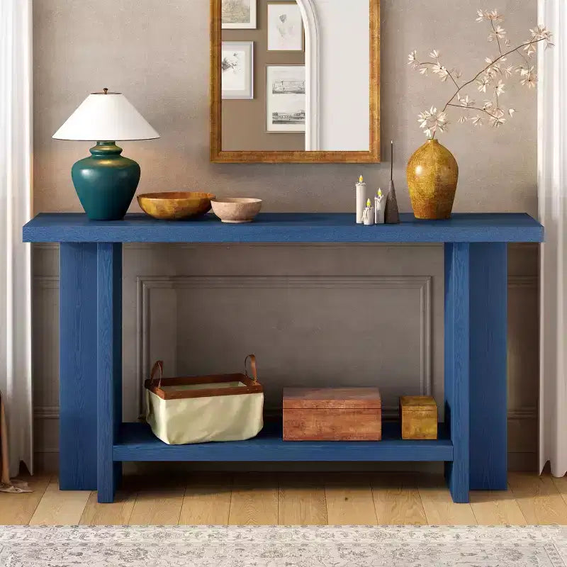 Okak Minimalist Ash Veneer Console Table with T-Shaped Legs,Modern Entryway Table Foyer Tables for Entryway,Hallway,Living Room