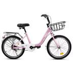 Vélo Okak 20 pouces pour enfant avec cadre en acier léger, vélos cruiser pour enfants avec frein à rétropédalage et frein en V, mini-vélo avec protège-chaîne et porte-bagages arrière