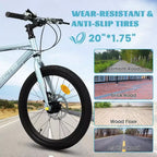 Vélo enfant Okak 20" avec 7 vitesses et cadre en acier, vélo enfant avec double freins à disque et pneus de 1,75", vélos cruiser pour garçons et filles