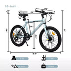 Vélo enfant Okak 20" avec 7 vitesses et cadre en acier, vélo enfant avec double freins à disque et pneus de 1,75", vélos cruiser pour garçons et filles