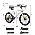 Vélo enfant Okak 20" avec 7 vitesses et cadre en acier, vélo enfant avec double freins à disque et pneus de 1,75", vélos cruiser pour garçons et filles