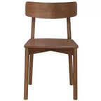 Chaises de salle à manger en bois massif Homy Casa, Chaises d'appoint sans accoudoirs pour cuisine et salle à manger, Lot de 2, Noyer