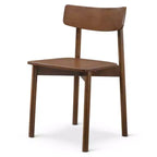 Chaises de salle à manger en bois massif Homy Casa, Chaises d'appoint sans accoudoirs pour cuisine et salle à manger, Lot de 2, Noyer
