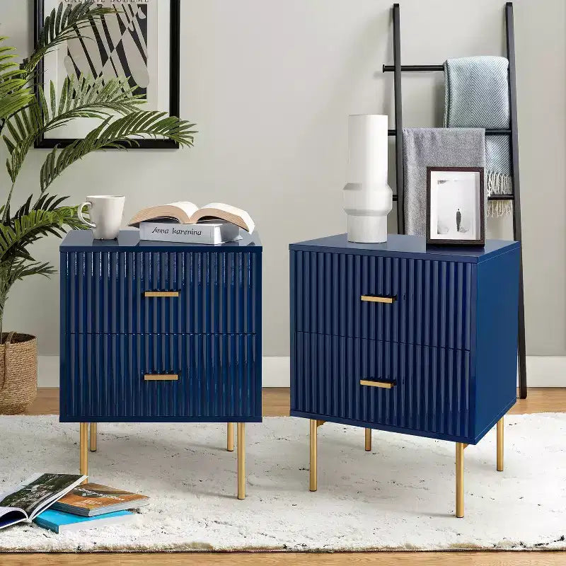 Table d'appoint 2 tiroirs Ceandro Contemporary Classic|ARTFUL LIVING DESIGN-WHITE