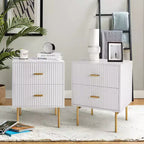 Table d'appoint 2 tiroirs Ceandro Contemporary Classic|ARTFUL LIVING DESIGN-WHITE