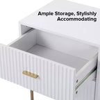 Table d'appoint 2 tiroirs Ceandro Contemporary Classic|ARTFUL LIVING DESIGN-WHITE