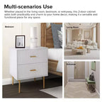 Table d'appoint 2 tiroirs Ceandro Contemporary Classic|ARTFUL LIVING DESIGN-WHITE