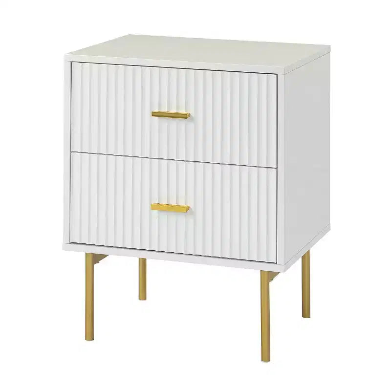 Table d'appoint 2 tiroirs Ceandro Contemporary Classic|ARTFUL LIVING DESIGN-WHITE
