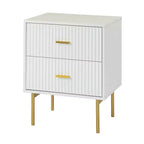 Table d'appoint 2 tiroirs Ceandro Contemporary Classic|ARTFUL LIVING DESIGN-WHITE