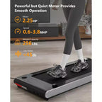Tapis de marche COZONY avec inclinaison et télécommande, tapis de course de 2,25 CV sous le bureau pour la maison et le bureau