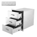 Kitchen Drawer,Stainless Steel Flush Mount Drawer, 30x23x10 inches Built-In Access Drawer with Venting Panel for Kitchen Island, Patio,Grill Station
