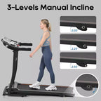 Tapis de Course Pliant pour la Maison avec Inclinaison et Capteur de Fréquence Cardiaque, Moteur Silencieux de 2,5 CV, Recharge USB, Machine de Course/Marche Portable, Capacité de 136 kg