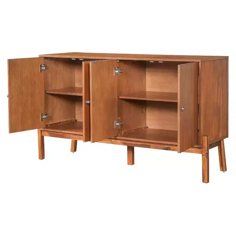 Christopher Knight Home Burns Vintage Sideboard Buffet Cabinet with 4-Door Storage Cabinet and Metal Handles