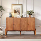Christopher Knight Home Burns Vintage Sideboard Buffet Cabinet with 4-Door Storage Cabinet and Metal Handles