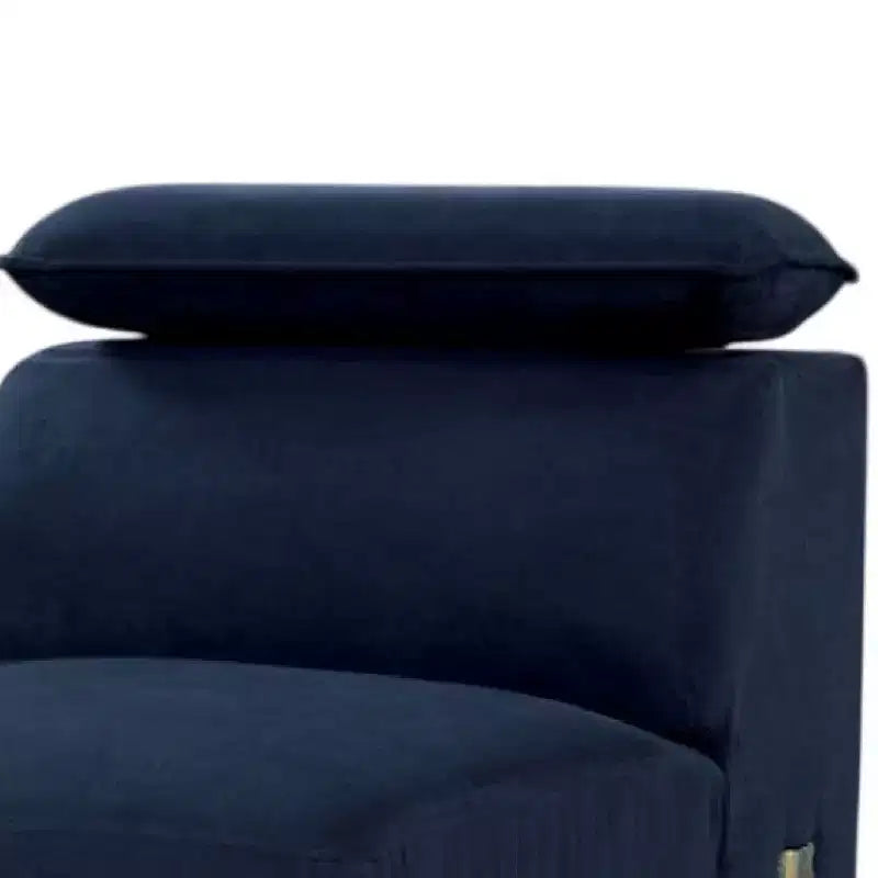 Fauteuil lounge Royal Hampton modulaire sans accoudoirs, appui-tête réglable, tissu bleu marine