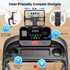 Treadmill for Home, Portable Folding Electric Exercise Treadmill with Adjustable Incline, APP Control, 64 Programs, 300 lb Capacity, 7.5MPH