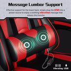 Yaheetech PU Leather Ergonomic Gaming Chair Executive Computer Chair with Padded Armrests