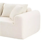 PexFix 104 Grand canapé modulaire sectionnel avec méridienne en forme de L, canapés nuages rembourrés modernes avec oreillers décoratifs pour salon chambre beige