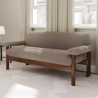 Christopher Knight Home Basile Canapé moderne 2 places 72,8 po avec coussins d'accoudoir et pieds en bois d'hévéa