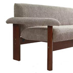 Christopher Knight Home Basile Canapé moderne 2 places 72,8 po avec coussins d'accoudoir et pieds en bois d'hévéa