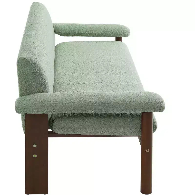 Christopher Knight Home Basile Canapé moderne 2 places 72,8 po avec coussins d'accoudoir et pieds en bois d'hévéa