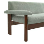 Christopher Knight Home Basile Canapé moderne 2 places 72,8 po avec coussins d'accoudoir et pieds en bois d'hévéa