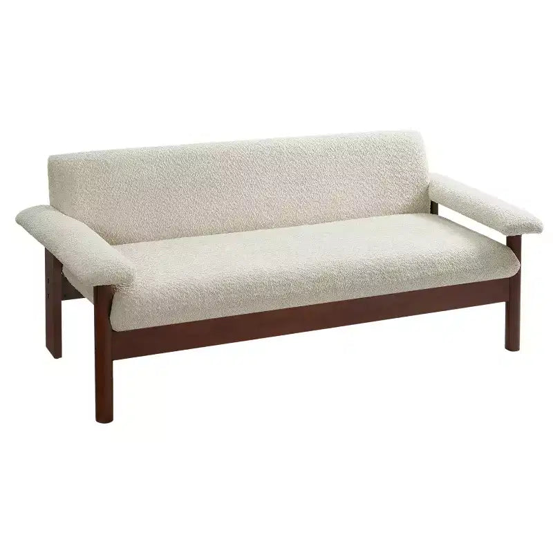 Christopher Knight Home Basile Canapé moderne 2 places 72,8 po avec coussins d'accoudoir et pieds en bois d'hévéa