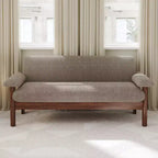 Christopher Knight Home Basile Canapé moderne 2 places 72,8 po avec coussins d'accoudoir et pieds en bois d'hévéa