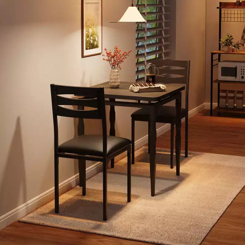 Ensemble de salle à manger pour 2, pieds de table en spirale, assise ergonomique confortable, ensemble table de bar, pour petits espaces, cuisine, appartement