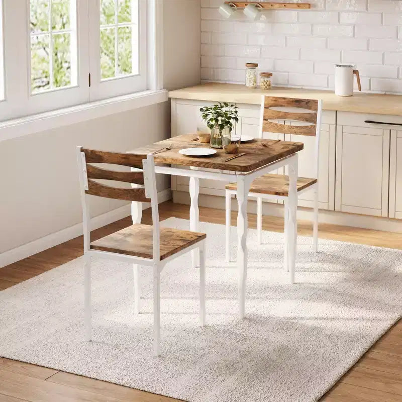 Ensemble de salle à manger pour 2, pieds de table en spirale, assise ergonomique confortable, ensemble table de bar, pour petits espaces, cuisine, appartement