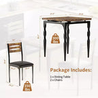 Ensemble de salle à manger pour 2, pieds de table en spirale, assise ergonomique confortable, ensemble table de bar, pour petits espaces, cuisine, appartement