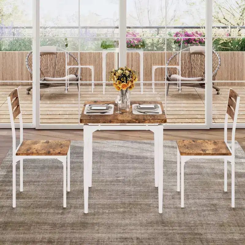 Ensemble de salle à manger pour 2, pieds de table en spirale, assise ergonomique confortable, ensemble table de bar, pour petits espaces, cuisine, appartement