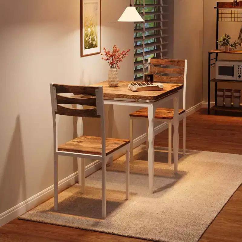 Ensemble de salle à manger pour 2, pieds de table en spirale, assise ergonomique confortable, ensemble table de bar, pour petits espaces, cuisine, appartement