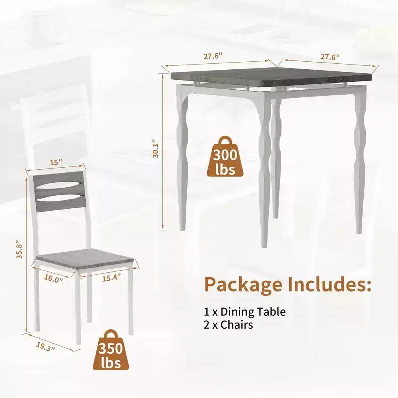 Ensemble de salle à manger pour 2, pieds de table en spirale, assise ergonomique confortable, ensemble table de bar, pour petits espaces, cuisine, appartement