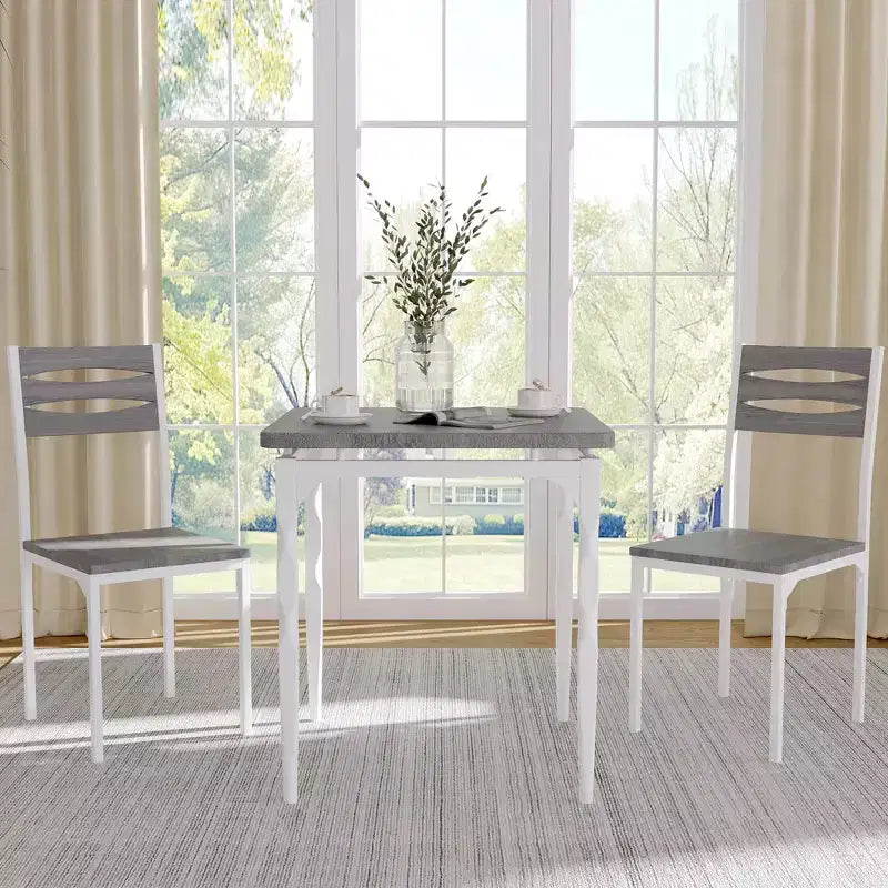 Ensemble de salle à manger pour 2, pieds de table en spirale, assise ergonomique confortable, ensemble table de bar, pour petits espaces, cuisine, appartement