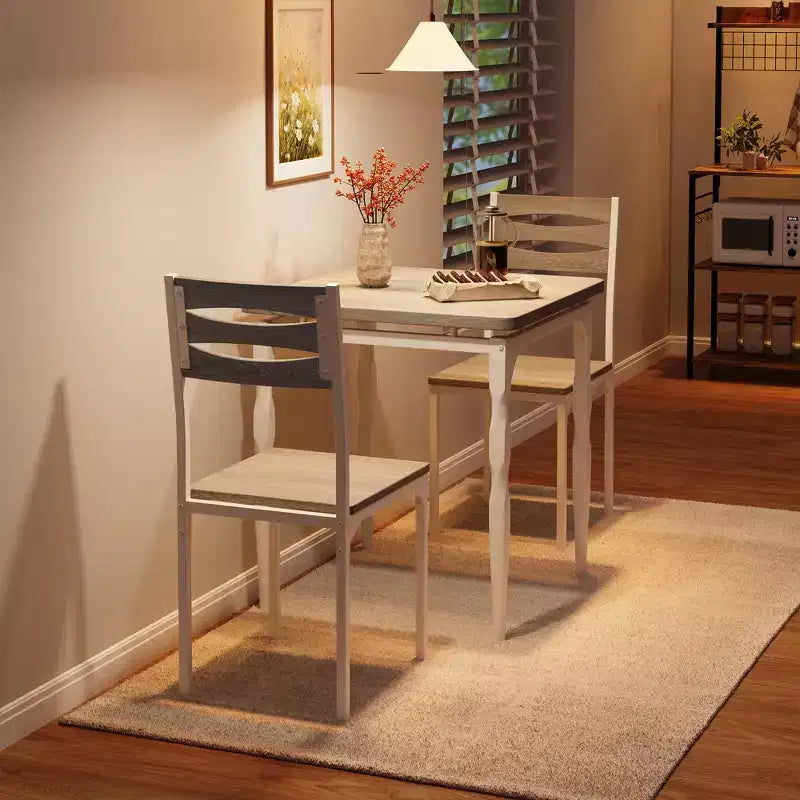 Ensemble de salle à manger pour 2, pieds de table en spirale, assise ergonomique confortable, ensemble table de bar, pour petits espaces, cuisine, appartement