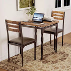 Ensemble de salle à manger pour 2, pieds de table en spirale, assise ergonomique confortable, ensemble table de bar, pour petits espaces, cuisine, appartement